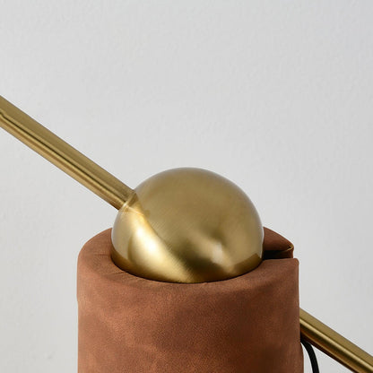 Metronome Floor Lamp - LED, Metal & Leather Design, Indoor