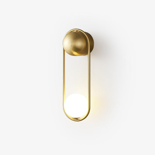 Mila Wall Lamp Sconce LED Indoor Lighting Brass White Shade