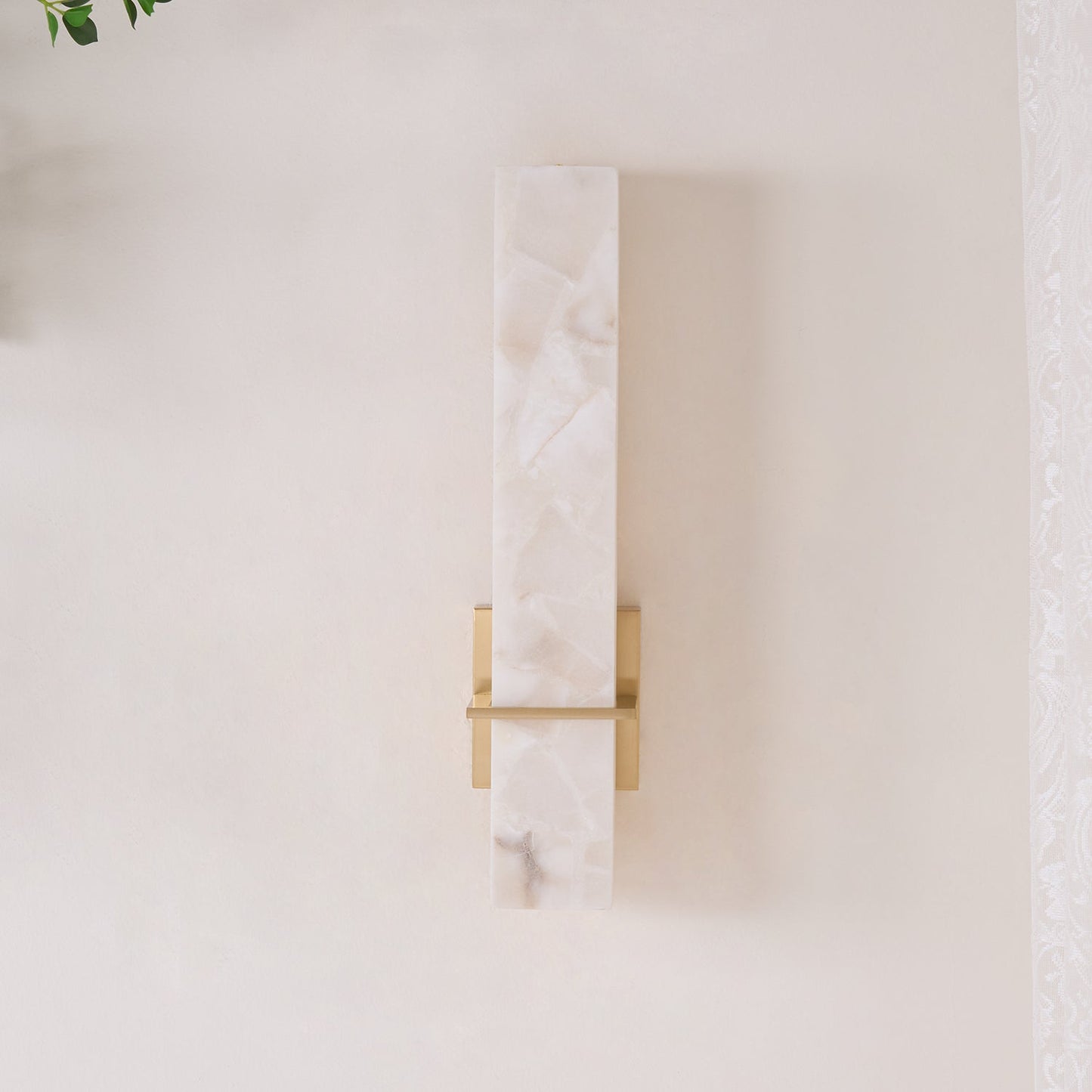 Milan Wall Sconce LED Indoor Lighting Brass Alabaster Fixture