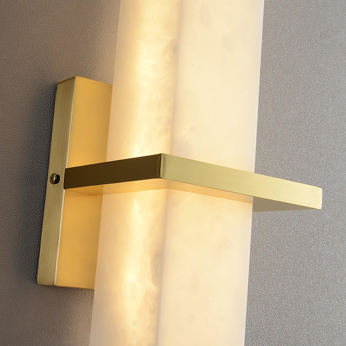 Milan Wall Sconce LED Indoor Lighting Brass Alabaster Fixture