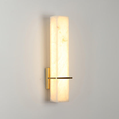 Milan Wall Sconce LED Indoor Lighting Brass Alabaster Fixture