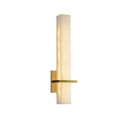 Milan Wall Sconce LED Indoor Lighting Brass Alabaster Fixture
