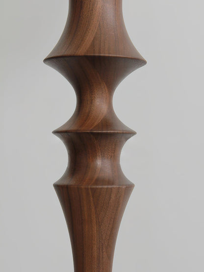Milo Floor Lamp with Wooden Base and LED Light