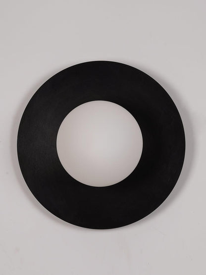 Round Glass Art Wall Lamp - LED Indoor Wall Light, Black