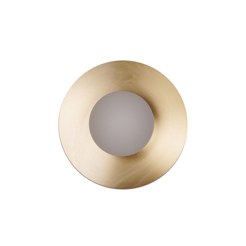 Round Glass Art Wall Lamp - LED Indoor Wall Light, Black
