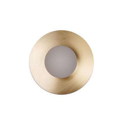 Round Glass Art Wall Lamp - LED Indoor Wall Light, Black