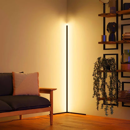 Minimalist LED Floor Lamp with Dimmable Control - Black