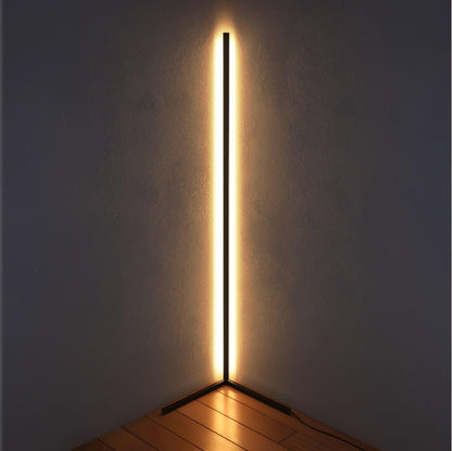 Minimalist LED Floor Lamp with Dimmable Control - Black