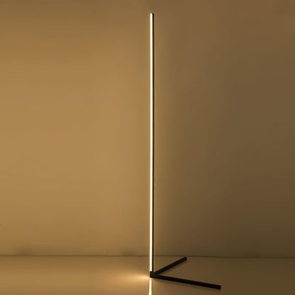 Minimalist LED Floor Lamp with Dimmable Control - Black