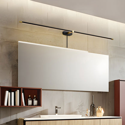 Minimalist Linear Plug-in Wall Lamp with Integrated LED Light