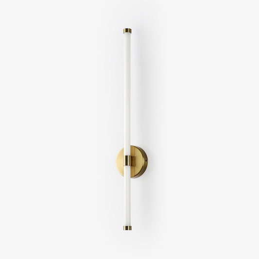Minimalist Vertical Wall Sconce with LED and Gold Accent
