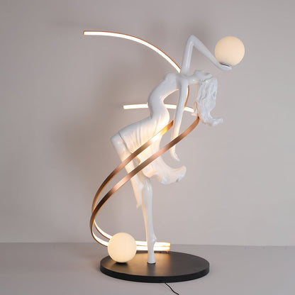 Misha Goddess Statue Floor Lamp with LED Light, Indoor Decor