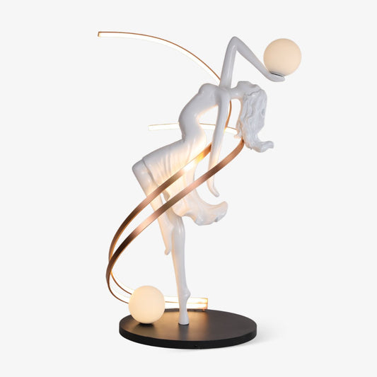Misha Goddess Statue Floor Lamp with LED Light, Indoor Decor