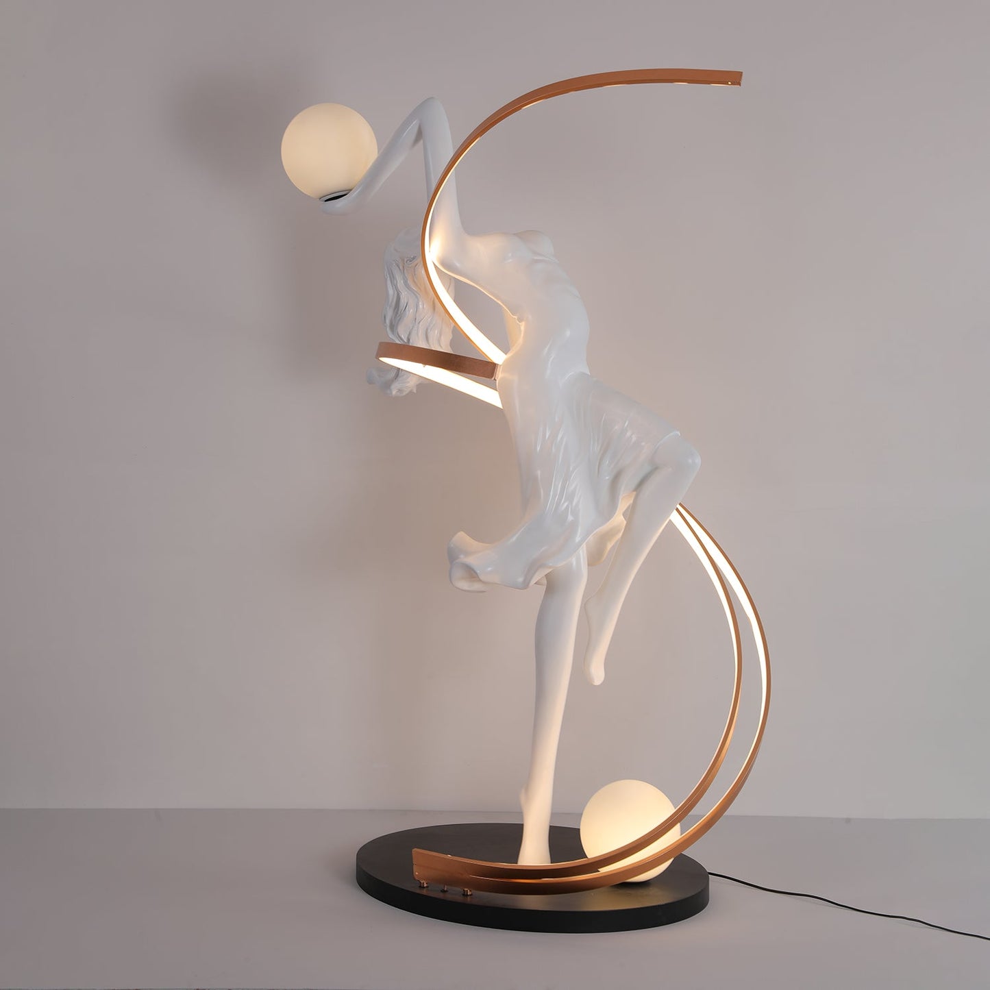 Misha Goddess Statue Floor Lamp with LED Light, Indoor Decor