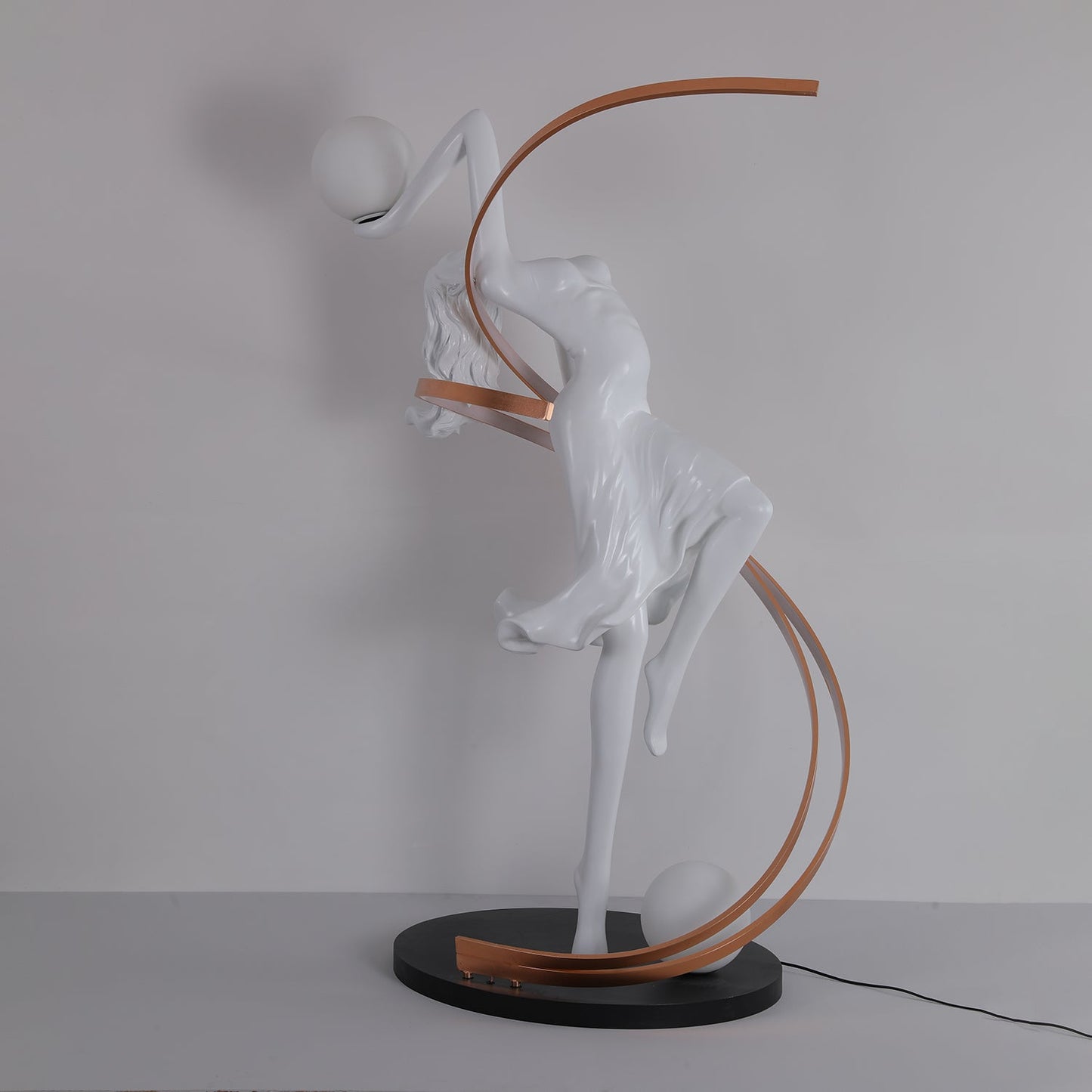 Misha Goddess Statue Floor Lamp with LED Light, Indoor Decor