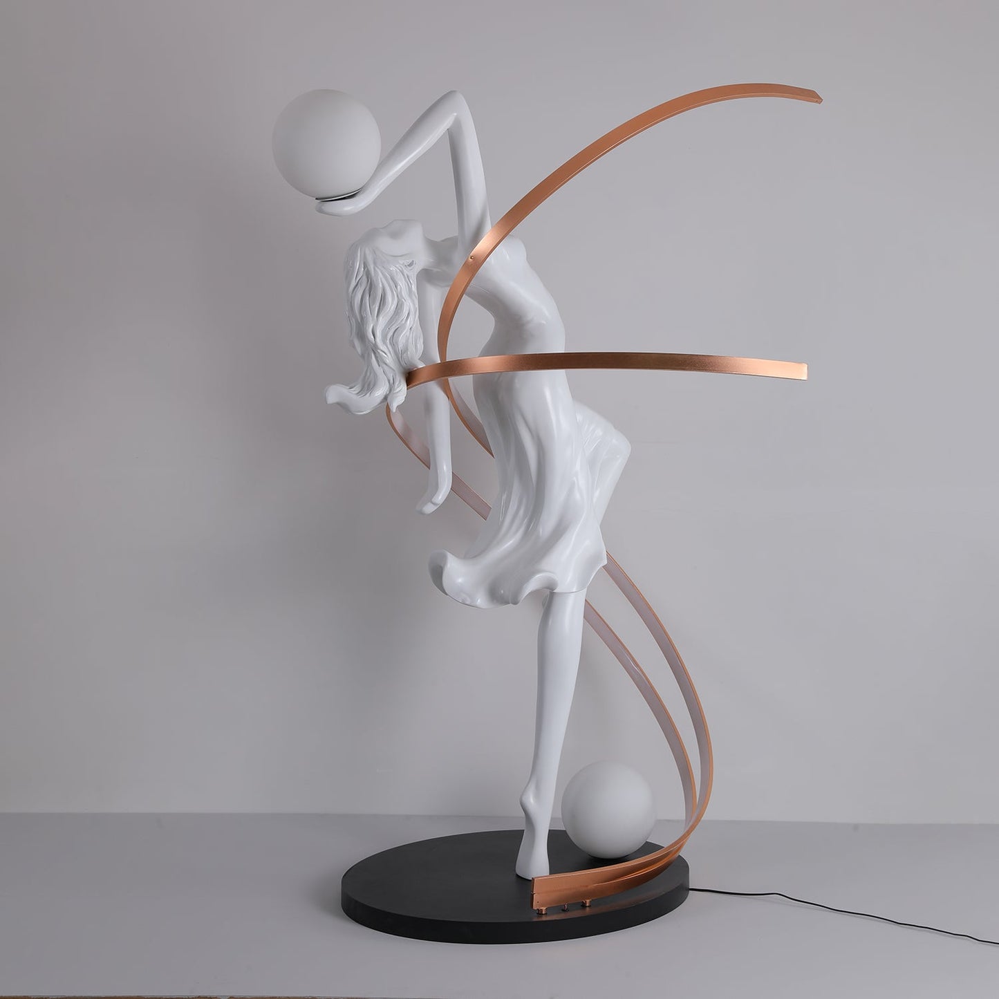 Misha Goddess Statue Floor Lamp with LED Light, Indoor Decor