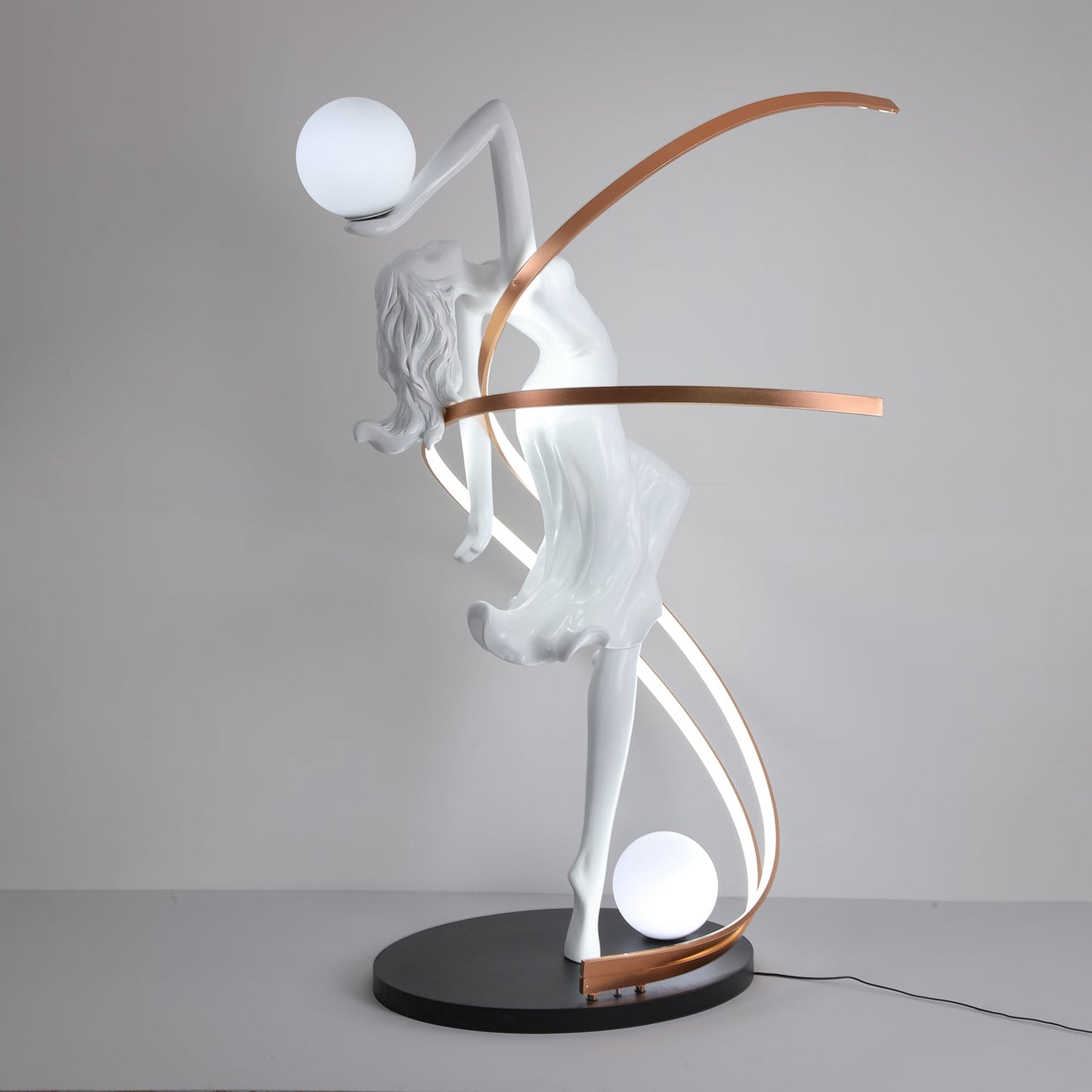 Misha Goddess Statue Floor Lamp with LED Light, Indoor Decor
