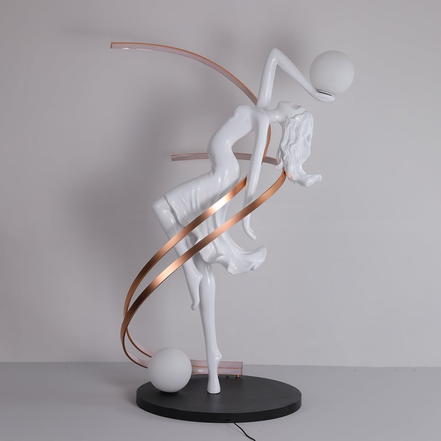 Misha Goddess Statue Floor Lamp with LED Light, Indoor Decor