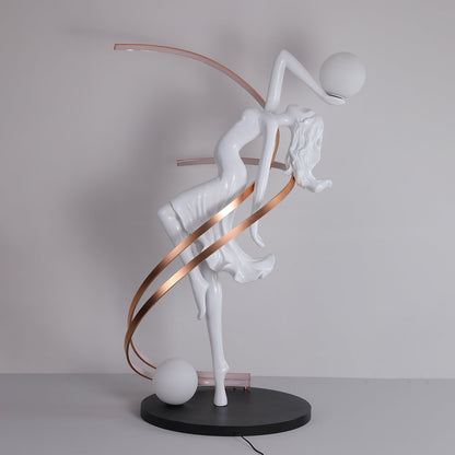 Misha Goddess Statue Floor Lamp with LED Light, Indoor Decor
