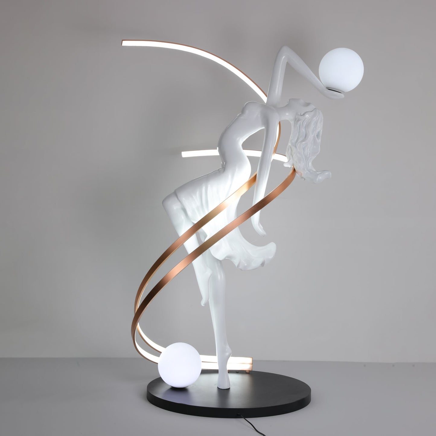 Misha Goddess Statue Floor Lamp with LED Light, Indoor Decor