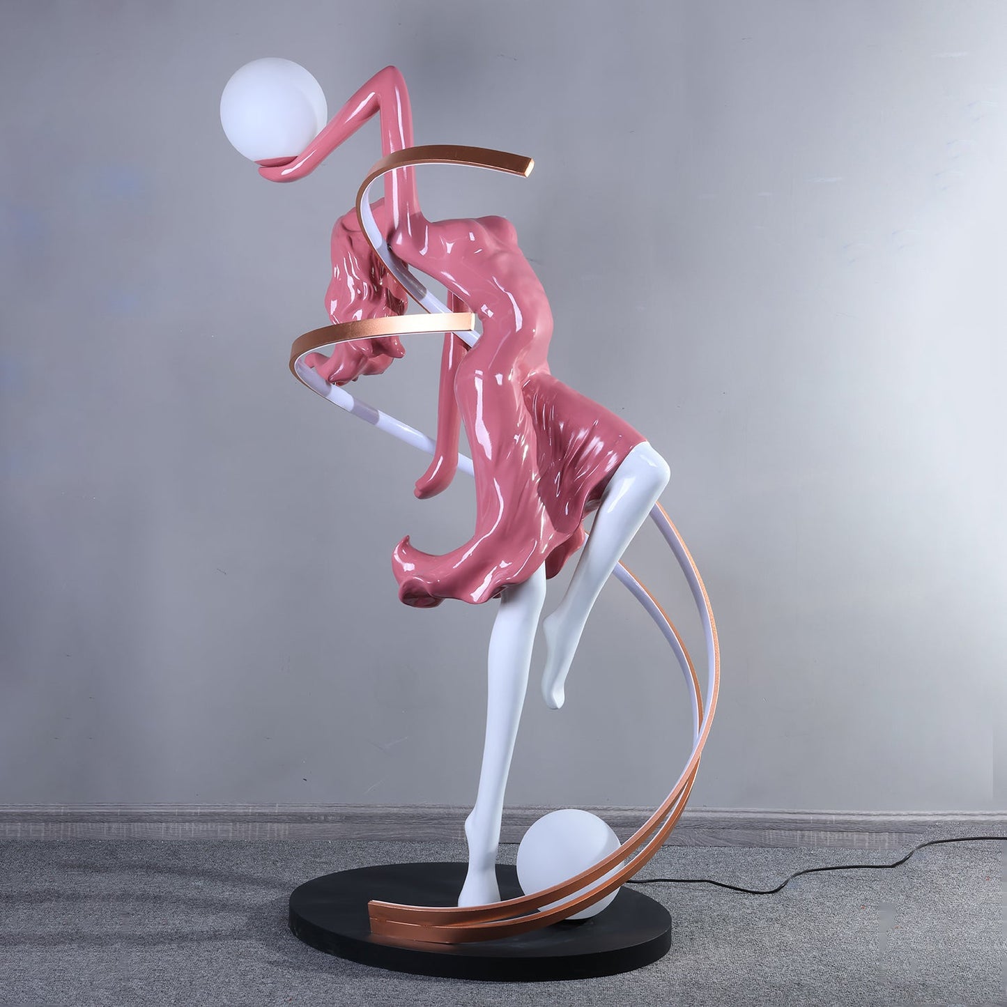 Misha Goddess Statue Floor Lamp with LED Light, Indoor Decor
