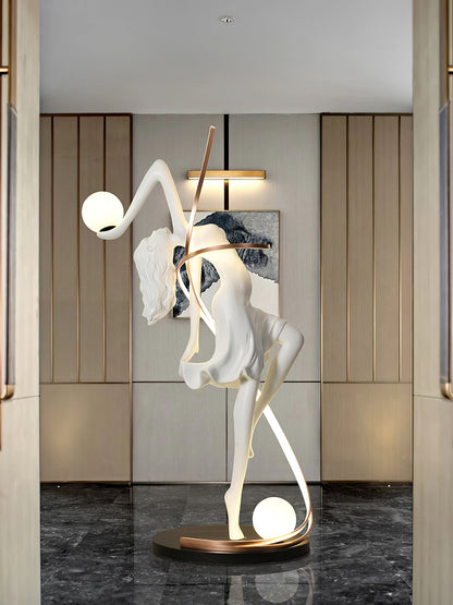 Misha Goddess Statue Floor Lamp with LED Light, Indoor Decor