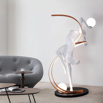 Misha Goddess Statue Floor Lamp with LED Light, Indoor Decor