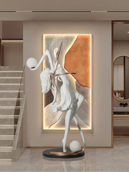 Misha Goddess Statue Floor Lamp with LED Light, Indoor Decor