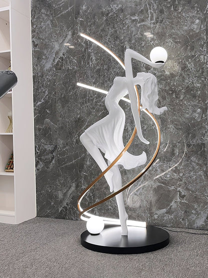 Misha Goddess Statue Floor Lamp with LED Light, Indoor Decor