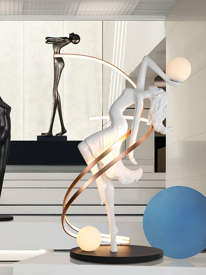 Misha Goddess Statue Floor Lamp with LED Light, Indoor Decor