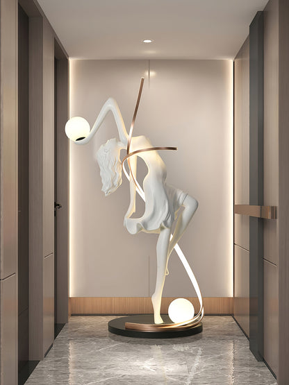 Misha Goddess Statue Floor Lamp with LED Light, Indoor Decor