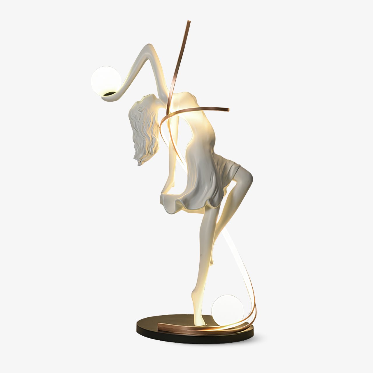Misha Goddess Statue Floor Lamp with LED Light, Indoor Decor
