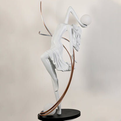 Misha Goddess Statue Floor Lamp with LED Light, Indoor Decor