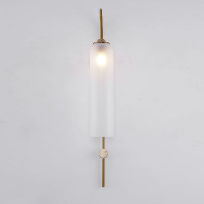 Modern Glass Wall Lamp Sconce - LED, Black & Gold Finish