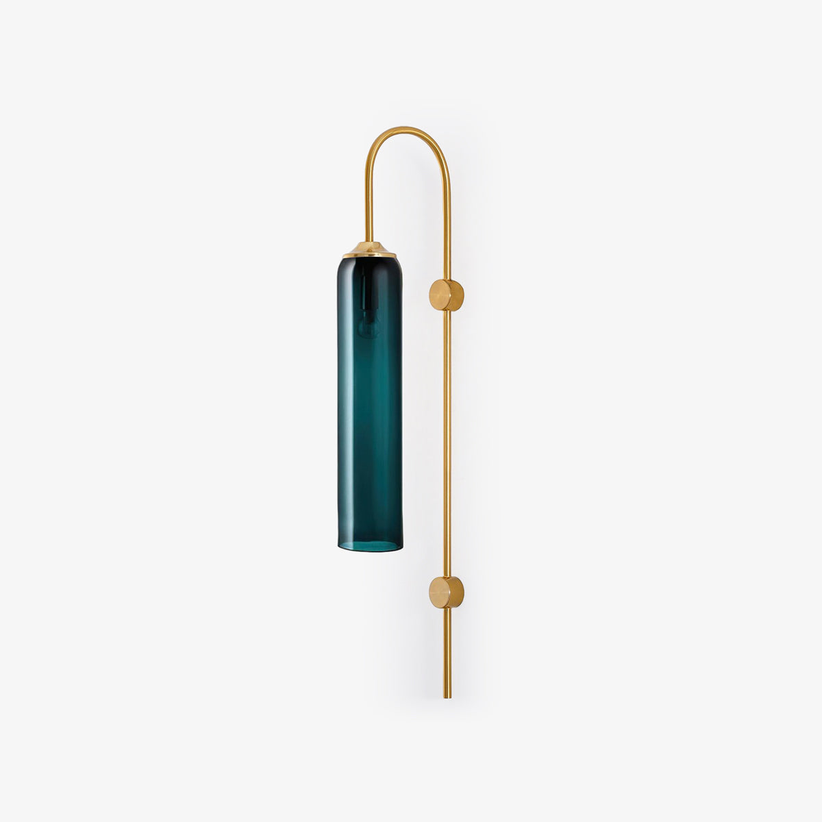 Modern Glass Wall Lamp Sconce - LED, Black & Gold Finish
