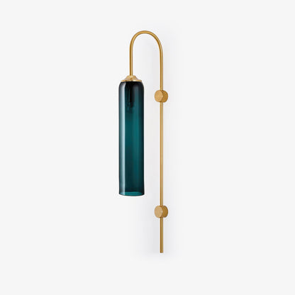 Modern Glass Wall Lamp Sconce - LED, Black & Gold Finish