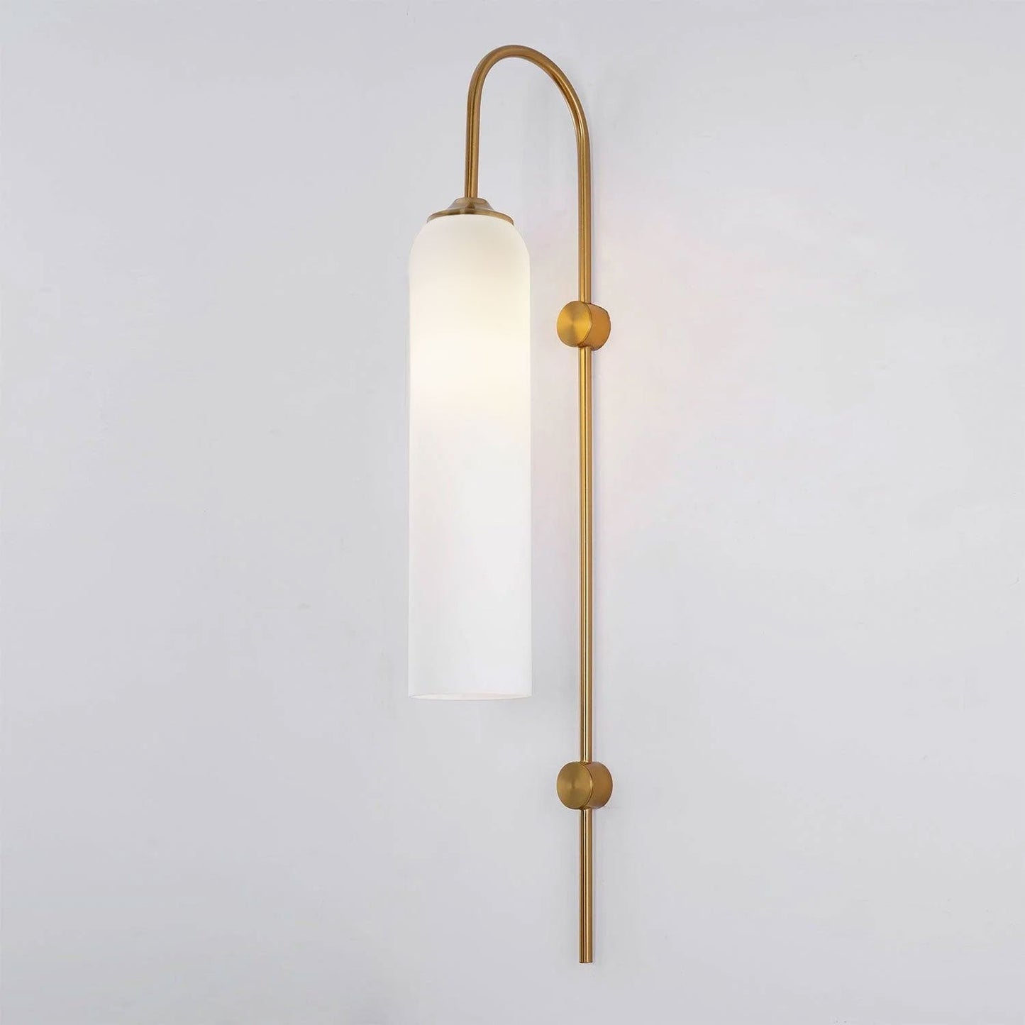 Modern Glass Wall Lamp Sconce - LED, Black & Gold Finish