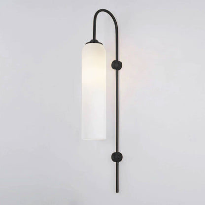 Modern Glass Wall Lamp Sconce - LED, Black & Gold Finish