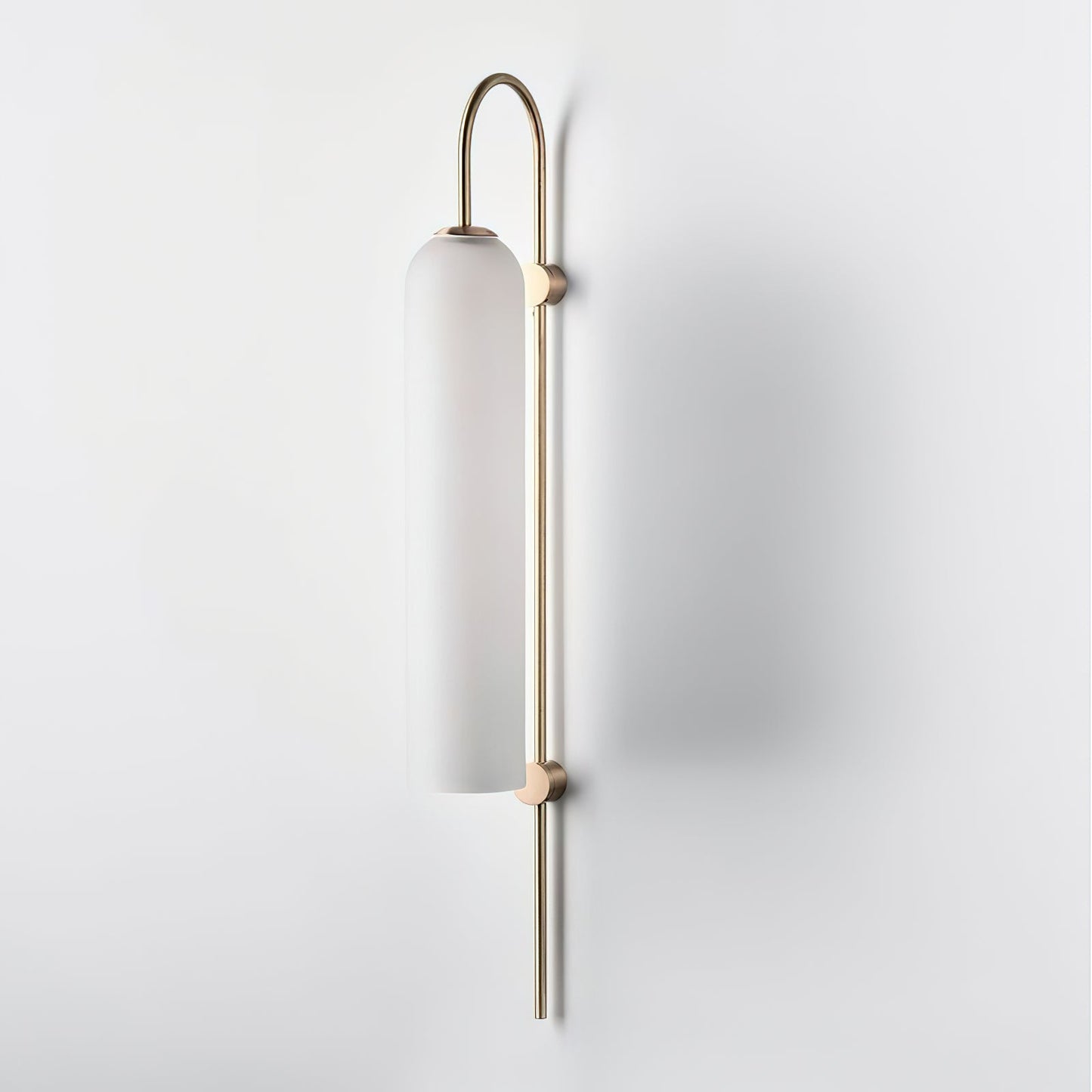 Modern Glass Wall Lamp Sconce - LED, Black & Gold Finish