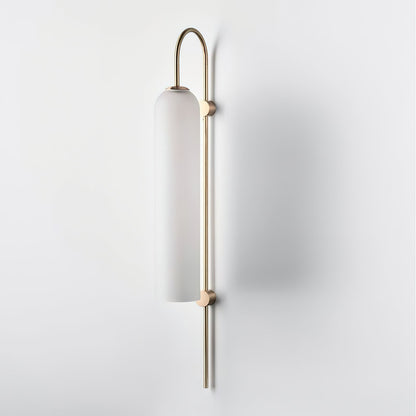 Modern Glass Wall Lamp Sconce - LED, Black & Gold Finish