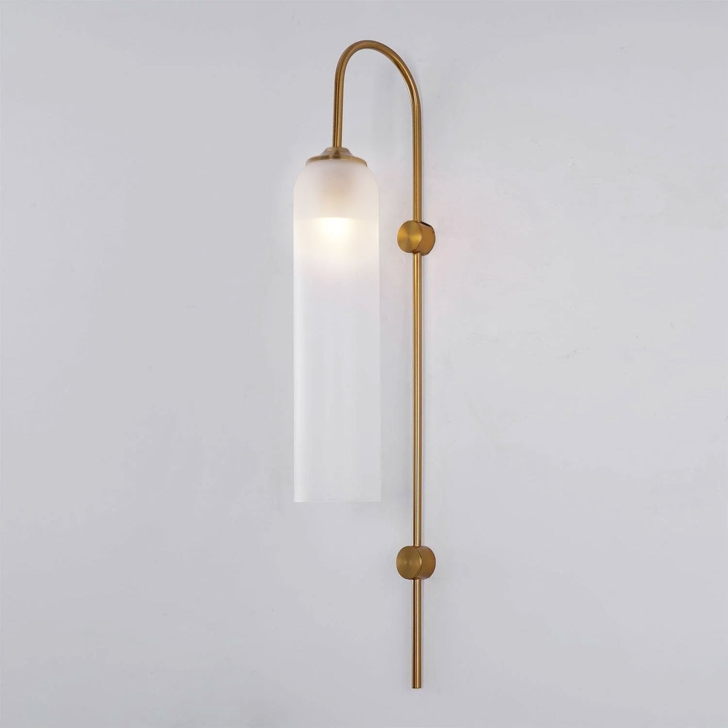 Modern Glass Wall Lamp Sconce - LED, Black & Gold Finish