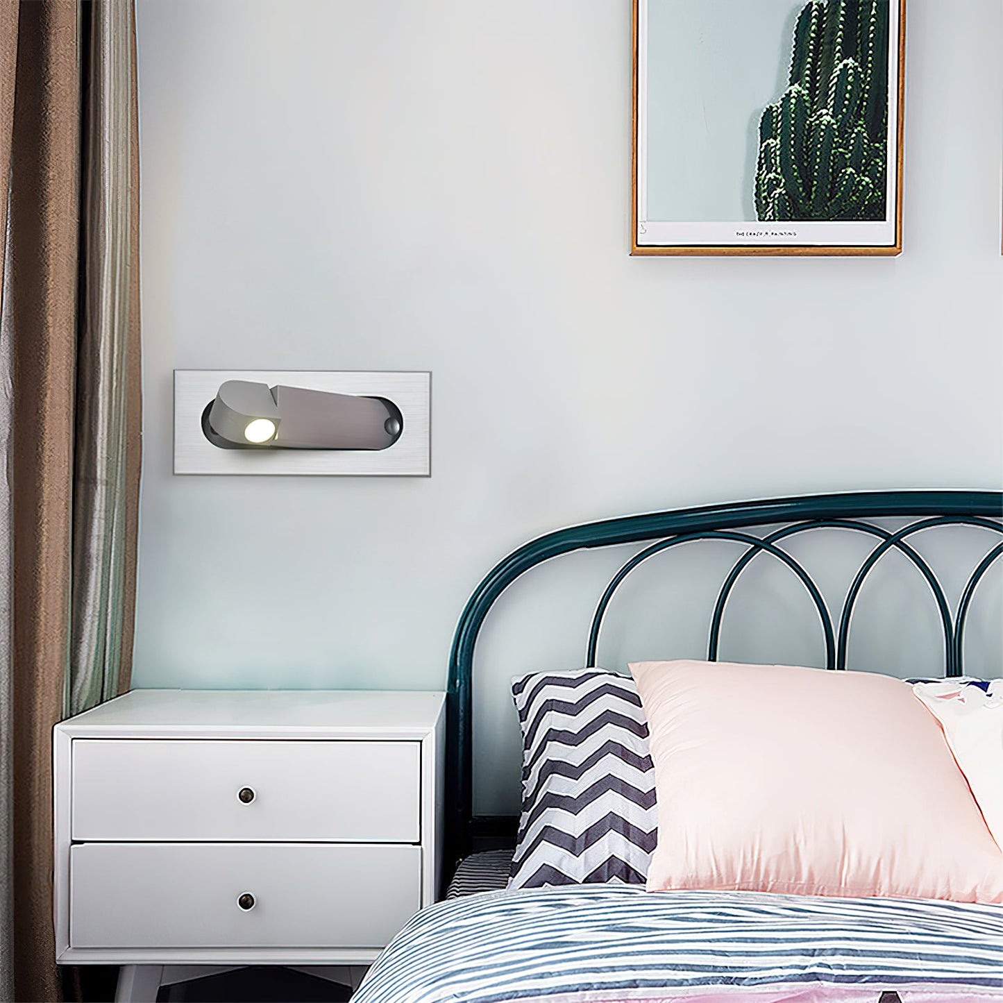 Modern LED Bedside Reading Light with Adjustable Head