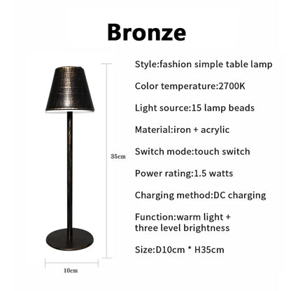 Wireless Desk Lamp - Modern, Rechargeable & Flexible