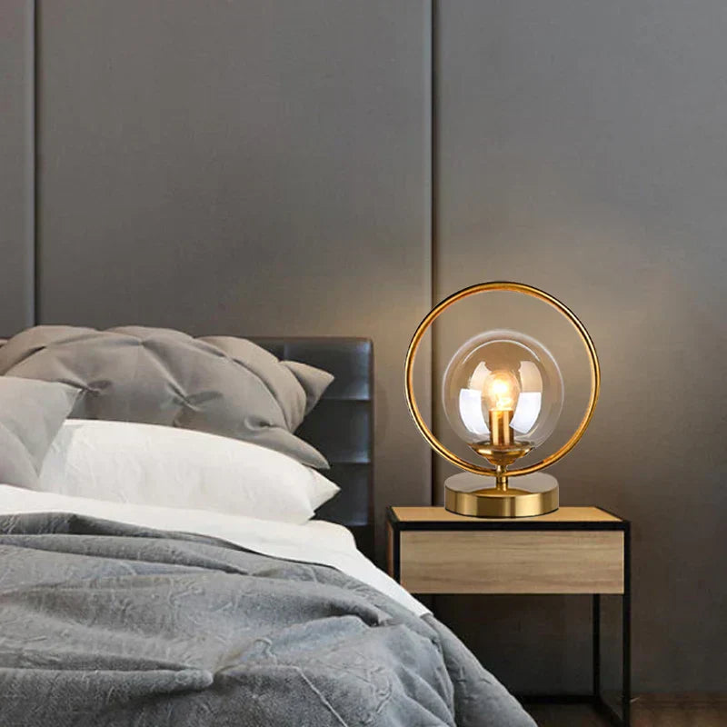 Elegante Glass Table Lamp | LuminousElegance, Dimmable LED