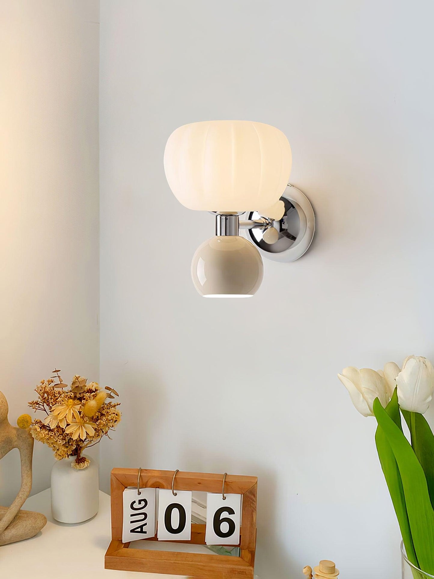 Moderno Cream Sconce LED Wall Light for Indoor Use