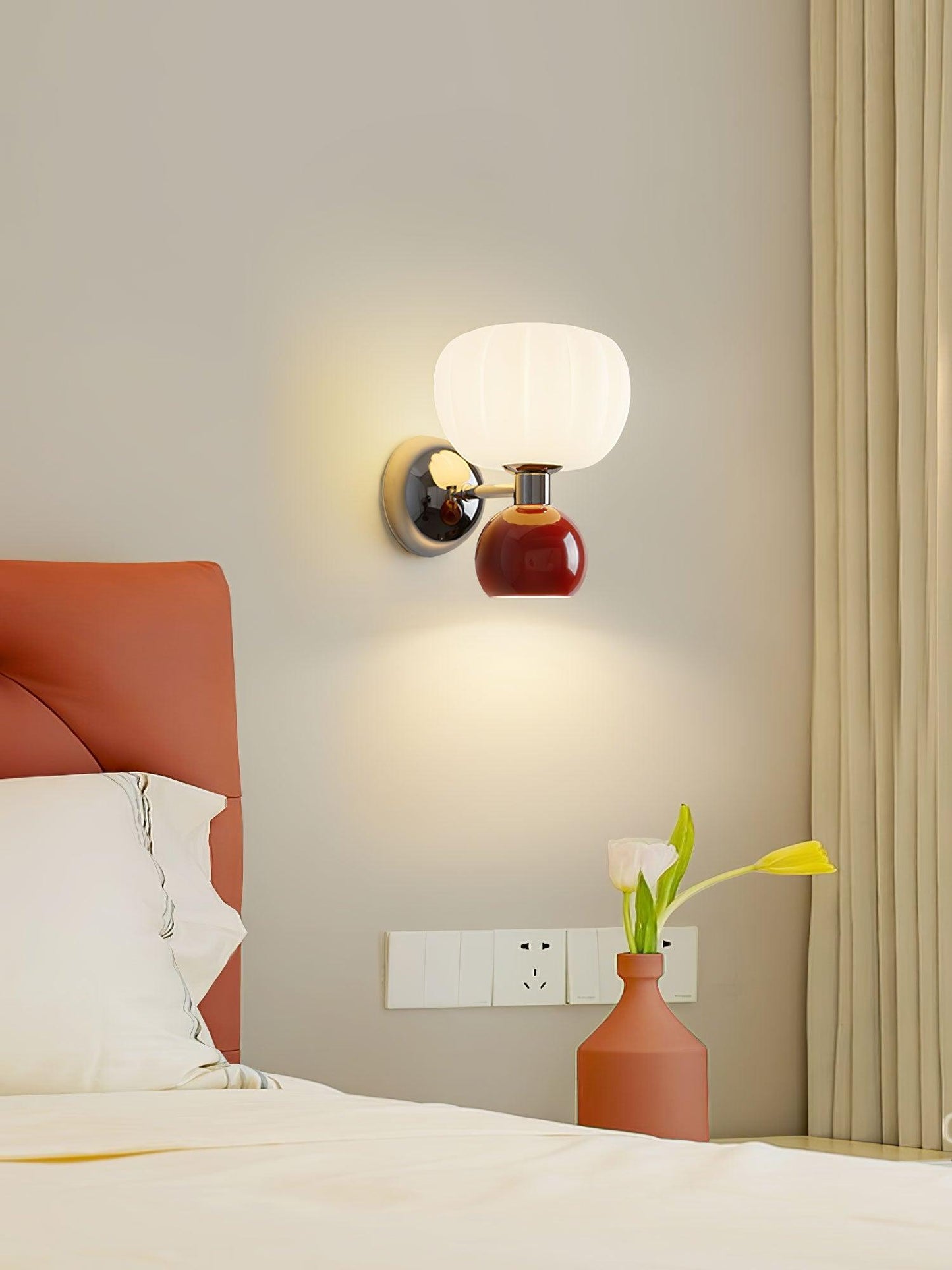 Moderno Cream Sconce LED Wall Light for Indoor Use