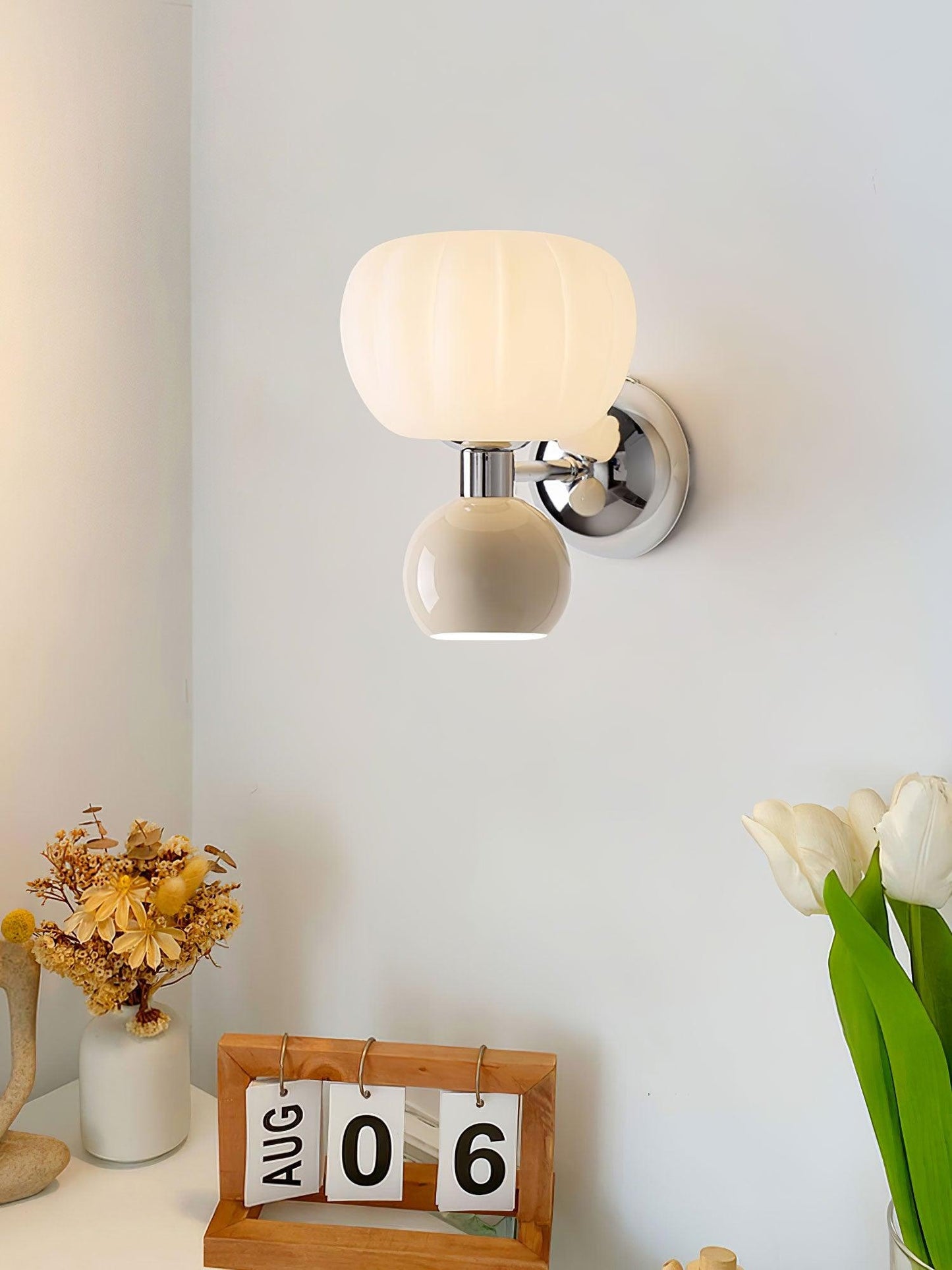 Moderno Cream Sconce LED Wall Light for Indoor Use