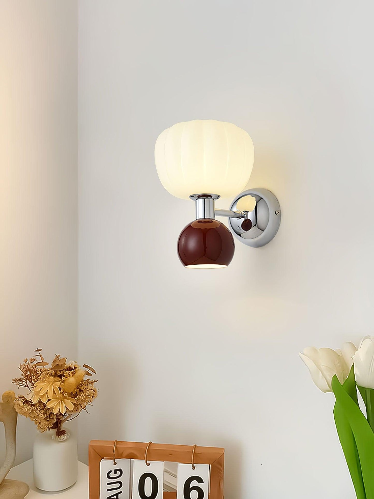 Moderno Cream Sconce LED Wall Light for Indoor Use
