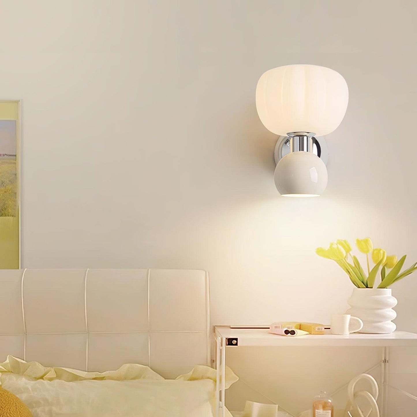Moderno Cream Sconce LED Wall Light for Indoor Use