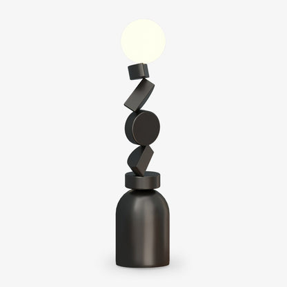 Monolith Cube Floor Lamp with LED Light and Dimmable Switch